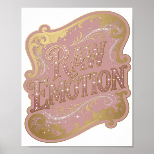 Poster Conception graphique Classic Gold RAW EMOTION (Devant)