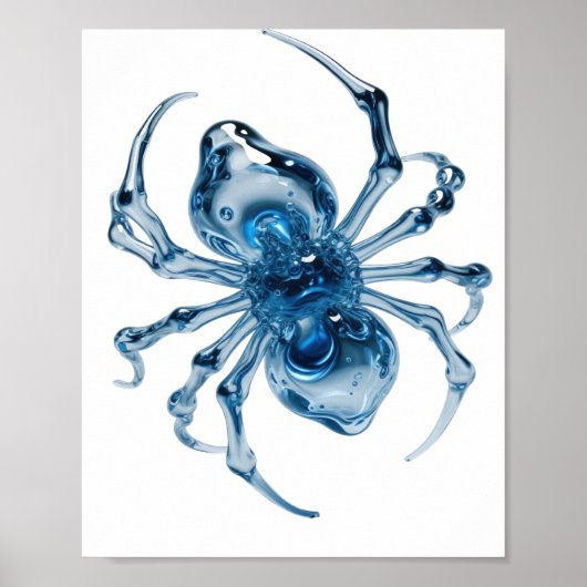 Poster Conception graphique Clean Silver WATER SPIDER (Devant)