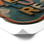 Poster Conception graphique d'aventure orange chic (Coin)