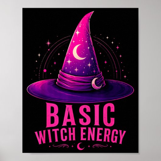 Poster Conception graphique de Halloween énergie sorcière (Devant)