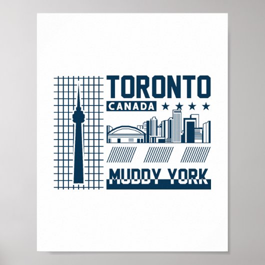 Poster Conception graphique de la skyline urbaine de Toro (Devant)