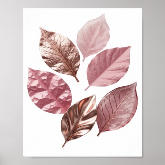 Poster Conception graphique Dynamic Silver FEUILLES D'OR (Devant)