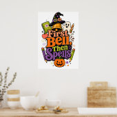Poster Conception graphique Halloween de rentrée scolaire (Cuisine)