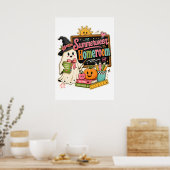 Poster Conception graphique Halloween de rentrée scolaire (Cuisine)