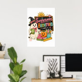 Poster Conception graphique Halloween de rentrée scolaire (Bureau à domicile)