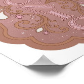 Poster Conception Graphique ICONIQUE Rose Dynamique (Coin)