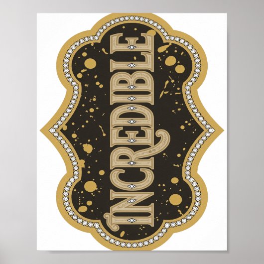 Poster Conception graphique INCROYABLE de Cool Gold (Devant)