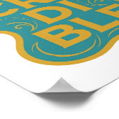 Poster Conception graphique INCROYABLE jaune élégant (Coin)