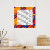 Poster Conception graphique transparente - jaune rouge I (Cuisine)