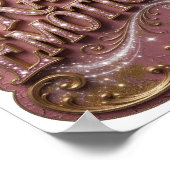 Poster Conception graphique Vibrant Gold RAW EMOTION (Coin)