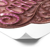 Poster Conception gras rose Statement OLD SCHOOL (Coin)