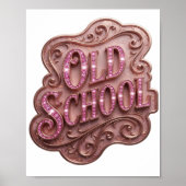 Poster Conception gras rose Statement OLD SCHOOL (Devant)