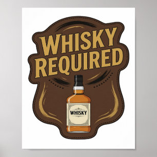 Poster Conception Iconique OR WHISKY OBLIGE