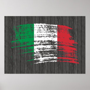 Poster Conception italienne fraîche de drapeau