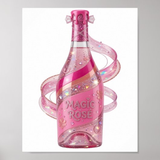 Poster Conception MAGIE ROSÉE Argent Classique (Devant)
