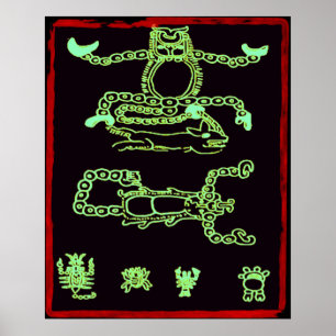 Poster Conception maya verte fraîche