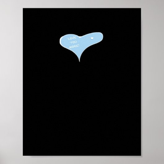 Poster Conception minimale de bleu de style « Amour vous  (Devant)
