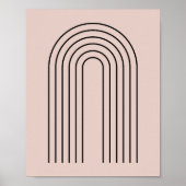 Poster Conception minimaliste d'arc noir (Devant)