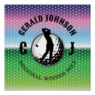 Poster Conception minimaliste élégante de golf