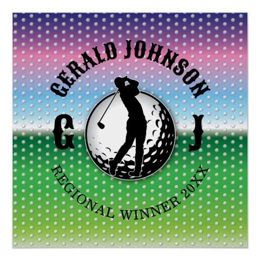 Poster Conception minimaliste élégante de golf (Devant)