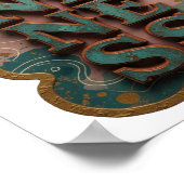 Poster Conception moderne de bonté sarcelle croquante (Coin)
