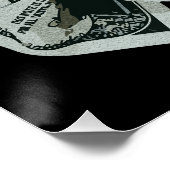 Poster Conception moderne d'un billet de 100 $ froissé (Coin)