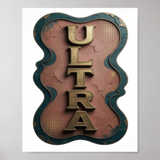 Poster Conception Moderne Or Clair ULTRA (Devant)