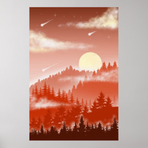 Poster conception montagneuse Abstraite