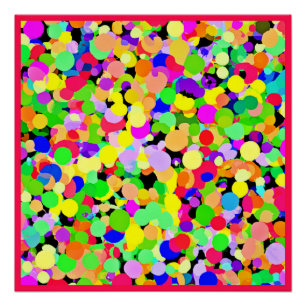 Poster Conception Motif de fusion colorée