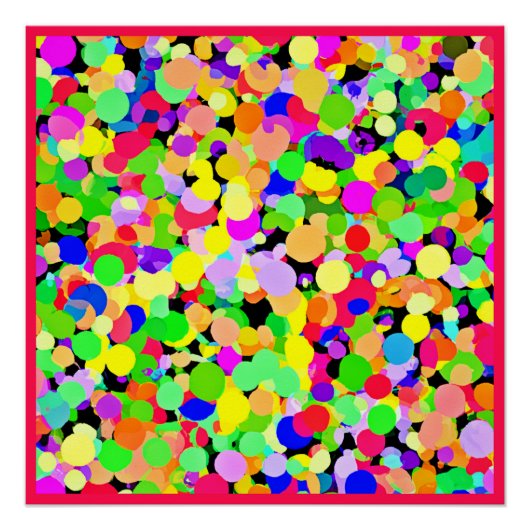 Poster Conception Motif de fusion colorée (Devant)