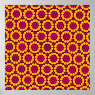 Poster Conception motif faite par répétition de sha géomé