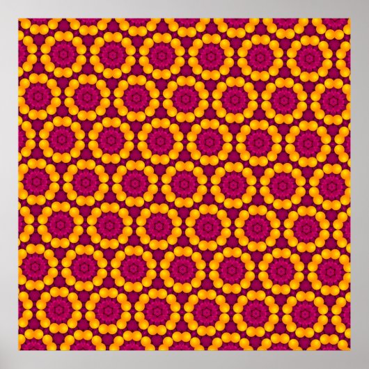 Poster Conception motif faite par répétition de sha géomé (Devant)