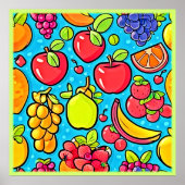 Poster Conception Motif fruitée (Devant)