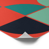 Poster conception motif géométrique transparente (Coin)