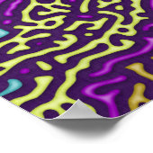 Poster Conception Motif rétroactive de Neon psychédélique (Coin)