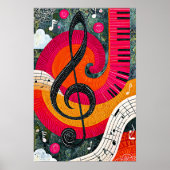 Poster Conception musicale abstraite (Devant)
