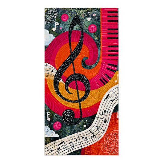 Poster Conception Musicale Abstraite (Devant)