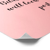 Poster Conception Ombre rose pour devis (Coin)