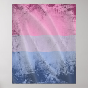POSTER CONCEPTION ONDULEUSE DE DRAPEAU BISEXUEL DE FIERTÉ