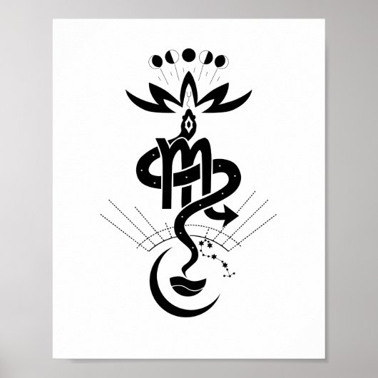 Poster Conception originale pour 2025 Snake Print, Scorpi (Devant)