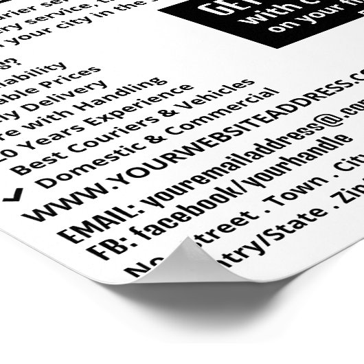 Poster Conception par messagerie, Service de messagerie p (Coin)