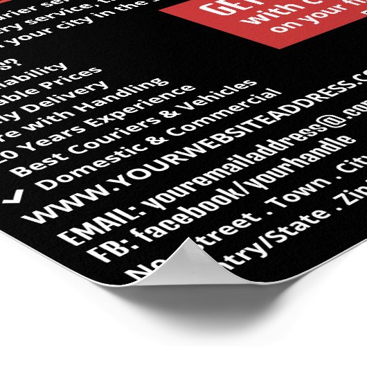 Poster Conception par messagerie, Service de messagerie p (Coin)