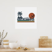 Poster Conception patriotique vintage du golfe d'Amérique (Cuisine)