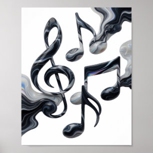 Poster Conception personnalisée Classic Silver MUSIC IN M
