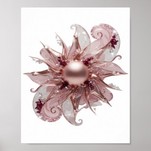 Poster Conception personnalisée Crisp Silver GLOWING SUN (Devant)