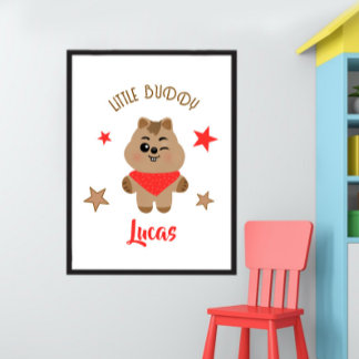 Poster Conception personnalisée de petit compagnon Quokka