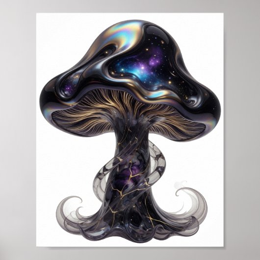 Poster Conception personnalisée Fresh Silver SPACE MUSHRO (Devant)