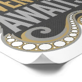 Poster Conception personnalisée Or Edge AVENTURE ATTEND (Coin)