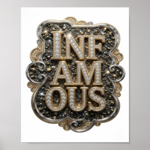Poster Conception personnalisée Sharp Gold INFAMOUS