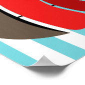 Poster Conception pirate avec arrière - plan rayé (Coin)